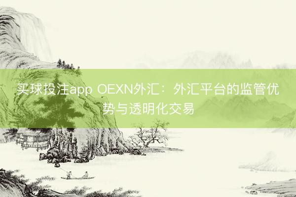 买球投注app OEXN外汇：外汇平台的监管优势与透明化交易