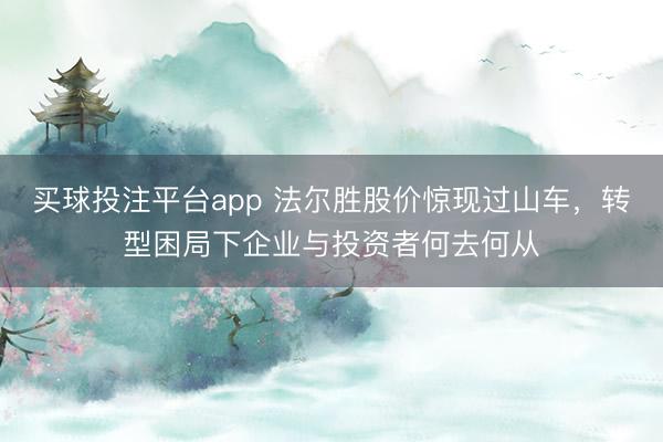 买球投注平台app 法尔胜股价惊现过山车，转型困局下企业与投资者何去何从