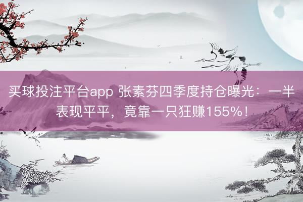 买球投注平台app 张素芬四季度持仓曝光：一半表现平平，竟靠一只狂赚155%！