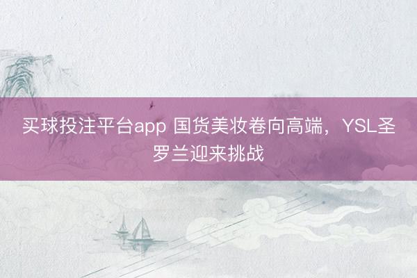买球投注平台app 国货美妆卷向高端，YSL圣罗兰迎来挑战