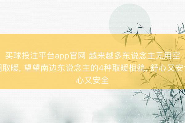 买球投注平台app官网 越来越多东说念主无用空调取暖, 望望南边东说念主的4种取暖相貌, 舒心又安全