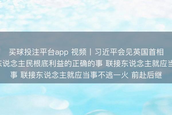 买球投注平台app 视频丨习近平会见英国首相:惟有是合适国度和东说念主民根底利益的正确的事 联接东说念主就应当事不逃一火 前赴后继