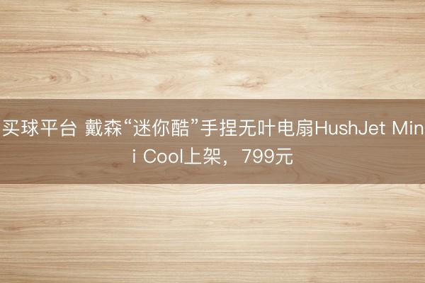 买球平台 戴森“迷你酷”手捏无叶电扇HushJet Mini Cool上架，799元