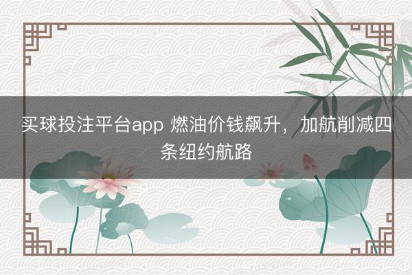 买球投注平台app 燃油价钱飙升，加航削减四条纽约航路