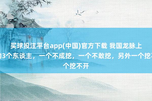 买球投注平台app(中国)官方下载 我国龙脉上葬的3个东谈主，一个不成挖，一个不敢挖，另外一个挖不开