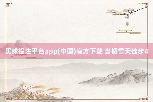 买球投注平台app(中国)官方下载 当初雪天徒步4