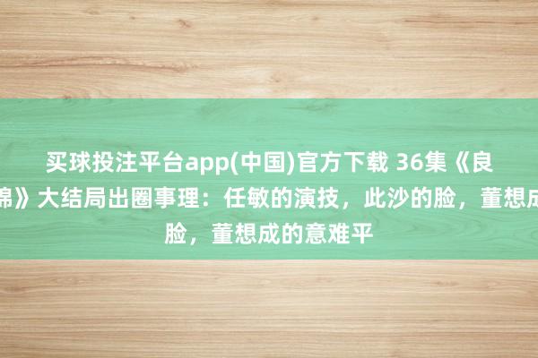 买球投注平台app(中国)官方下载 36集《良陈好意思锦》大结局出圈事理：任敏的演技，此沙的脸，董想成的意难平