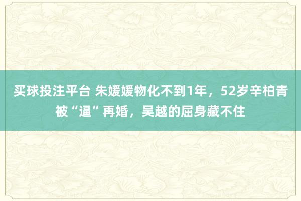 买球投注平台 朱媛媛物化不到1年，52岁辛柏青被“逼”再婚，吴越的屈身藏不住