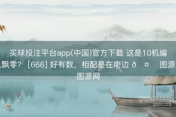 买球投注平台app(中国)官方下载 这是10机编队飘零？ [666] 好有数，相配是在南边 🤔 图源网