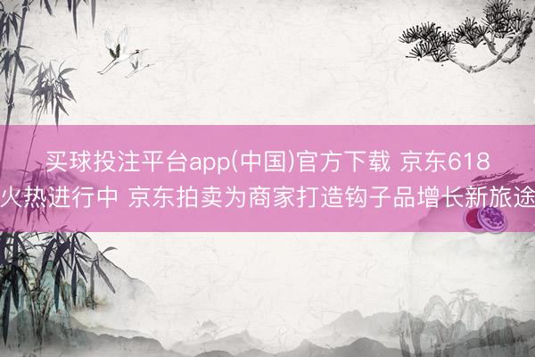 买球投注平台app(中国)官方下载 京东618火热进行中 京东拍卖为商家打造钩子品增长新旅途